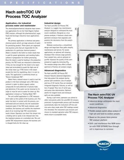 astroTOC™ UV Process T Total Organic Carbon ot Analyzer 